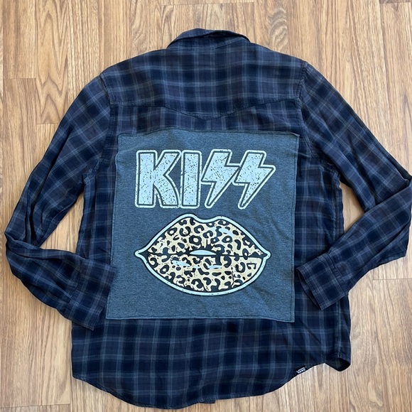Kiss Flannel Shirt unisex Small S - Picture 2 of 7